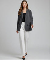 Essential Grey Oversized Blazer - Emeralds