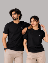 Black Essential Tee - Emeralds 