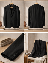 Black Label Irish Linen Blazer - Emeralds 