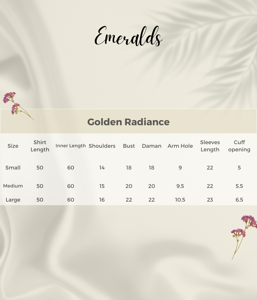 Golden Radiance Size Guide