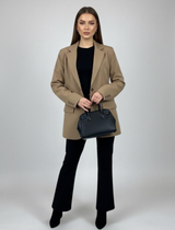 Essential Beige Oversized Blazer - Emeralds 