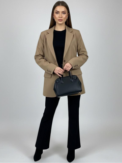 Essential Beige Oversized Blazer - Emeralds 