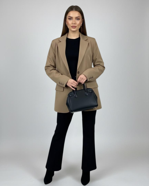 Essential Beige Oversized Blazer