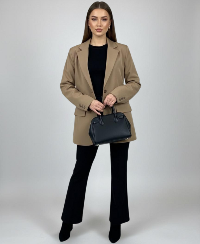 Essential Beige Oversized Blazer