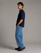 SOOT Premium Blue Boxy Tee in 100% Cotton