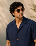 Neon Navy Cuban Collar