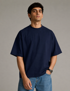 SOOT Premium Blue Boxy Tee in 100% Cotton