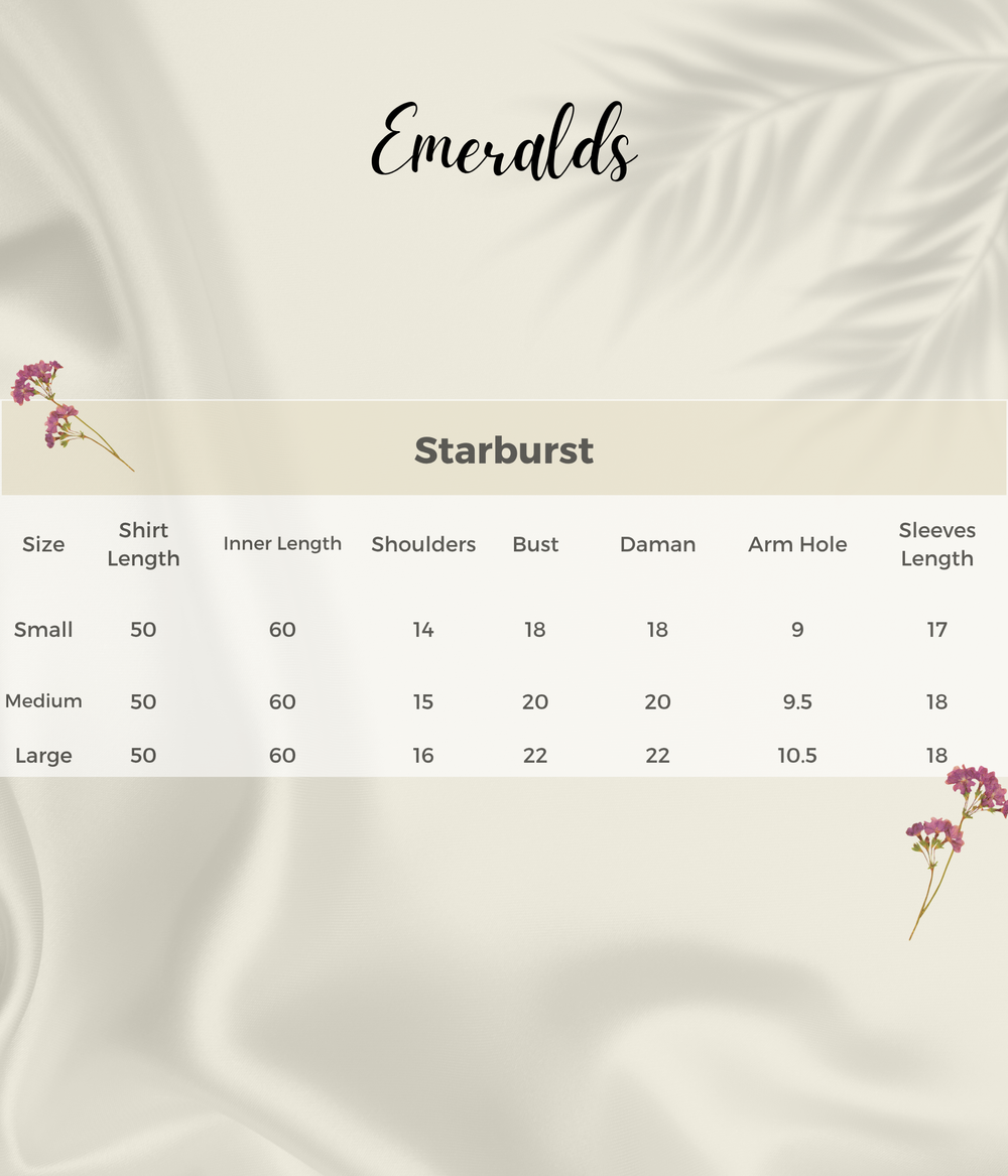 Starburst Size Guide
