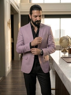 Beige Pink Irish Linen Blazer - Emeralds 