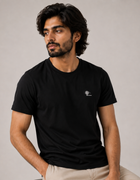 Black Essential Tee - Emeralds 