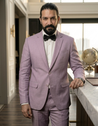 Beige Pink Irish Linen Blazer - Emeralds 