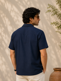 Neon Navy Cuban Collar