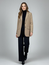 Essential Beige Oversized Blazer - Emeralds 