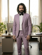 Beige Pink Irish Linen Blazer - Emeralds 