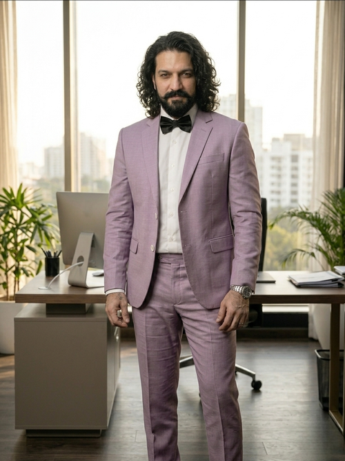 Beige Pink Irish Linen Blazer