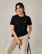Black Essential Tee - Emeralds 