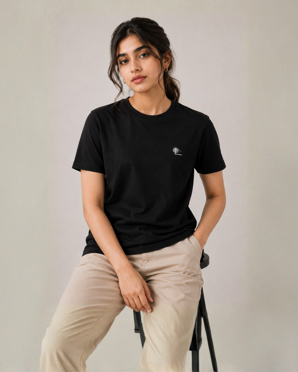 Women Black Essential Tee