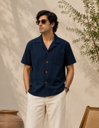 Neon Navy Cuban Collar