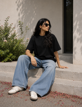 SOOT Premium Boxy Tee — Black For Women