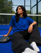 SOOT Premium Navy Boxy Tee in 100% Cotton