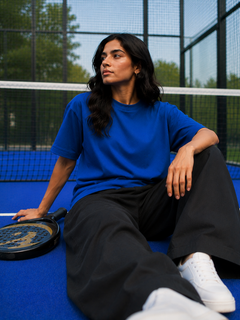 SOOT Premium Navy Boxy Tee in 100% Cotton
