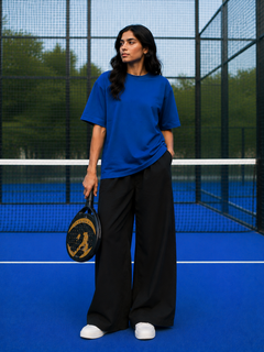 SOOT Premium Navy Boxy Tee in 100% Cotton