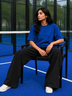 SOOT Premium Navy Boxy Tee in 100% Cotton
