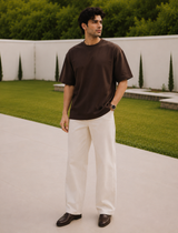SOOT Premium Boxy Tee — Chocolate Brown For Men