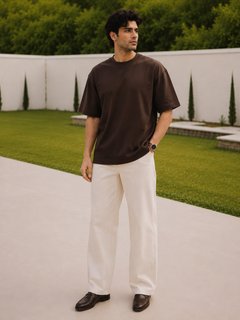 SOOT Premium Boxy Tee — Chocolate Brown For Men