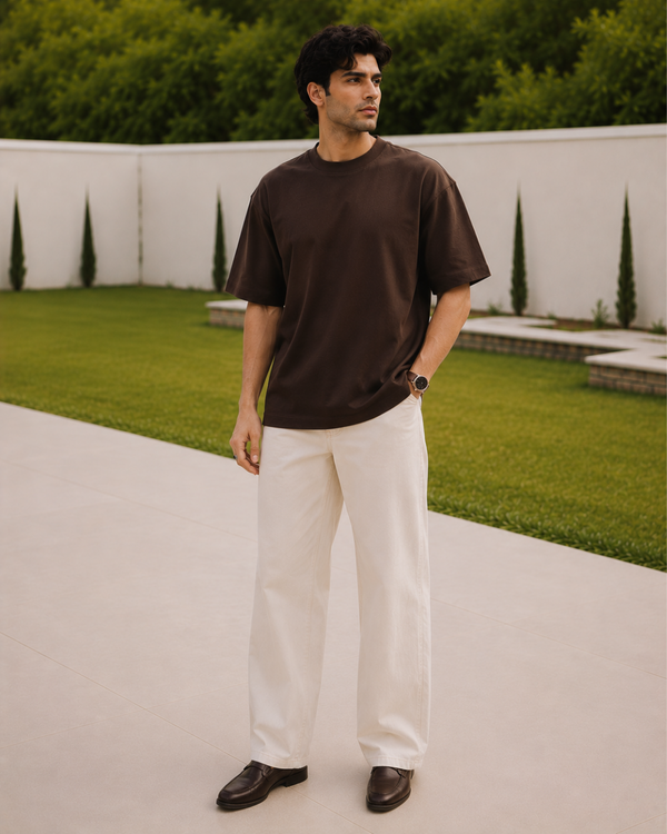 SOOT Premium Boxy Tee — Chocolate Brown For Men