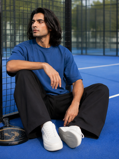 SOOT Premium Navy Boxy Tee in 100% Cotton