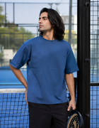 SOOT Premium Navy Boxy Tee in 100% Cotton