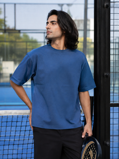 SOOT Premium Navy Boxy Tee in 100% Cotton