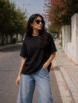 SOOT Premium Boxy Tee — Black For Women