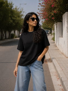SOOT Premium Boxy Tee — Black For Women