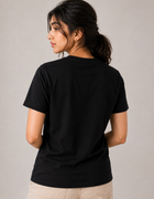 Black Essential Tee - Emeralds 