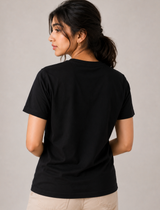 Black Essential Tee - Emeralds 