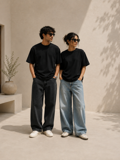 SOOT Premium Black Boxy Tee in 100% Cotton