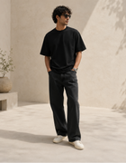 SOOT Premium Black Boxy Tee in 100% Cotton