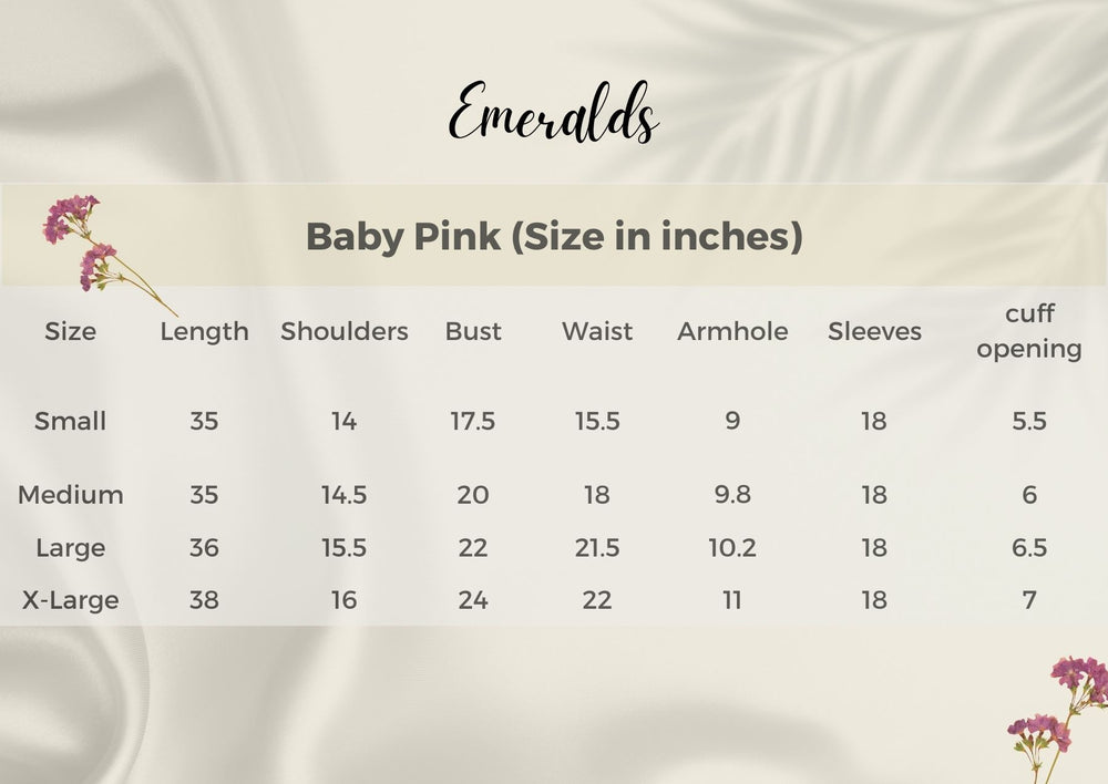 Baby Pink Size Guide