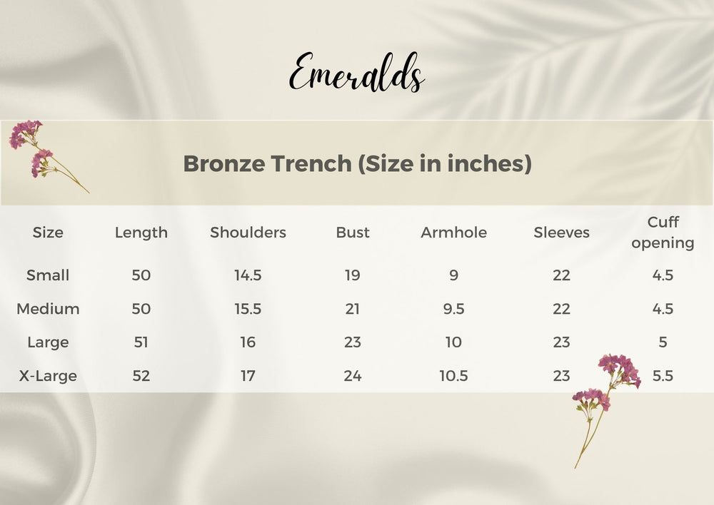 Bronze Size Guide