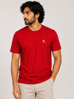 Red Essential Tee - Emeralds 