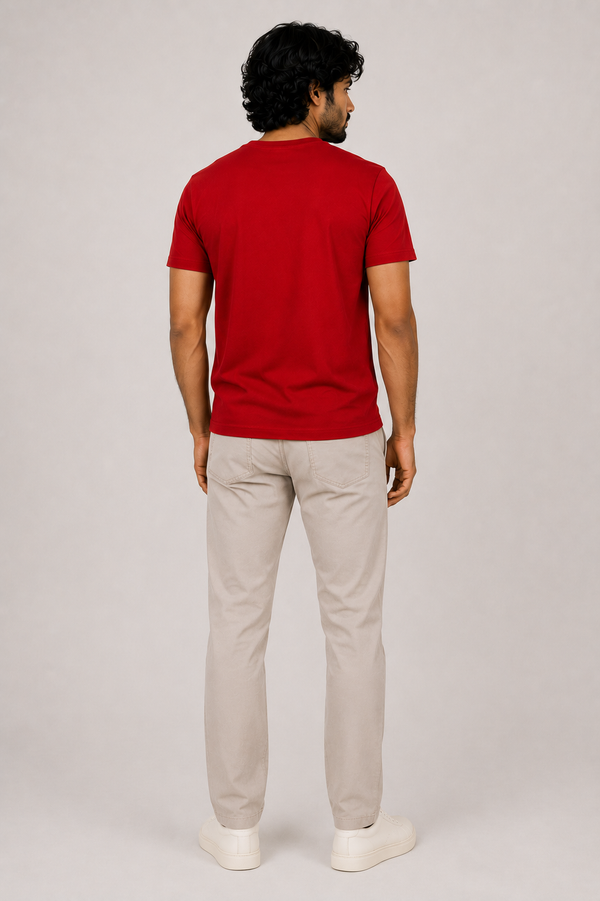Red Essential Tee - Emeralds 