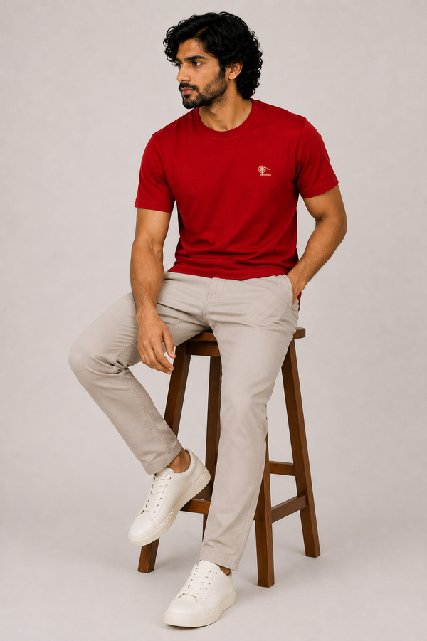 Red Essential Tee - Emeralds 