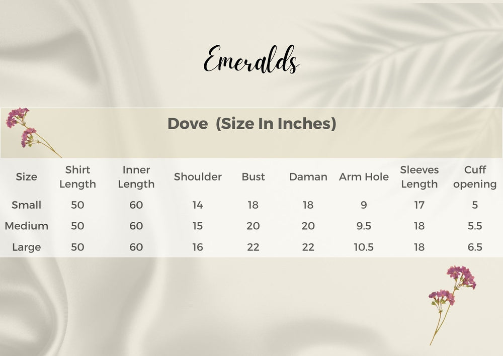 Dove Size Guide