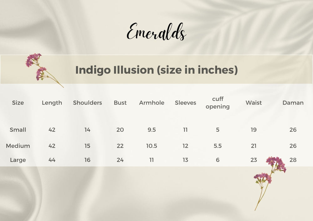 Indigo Illusion Size Guide