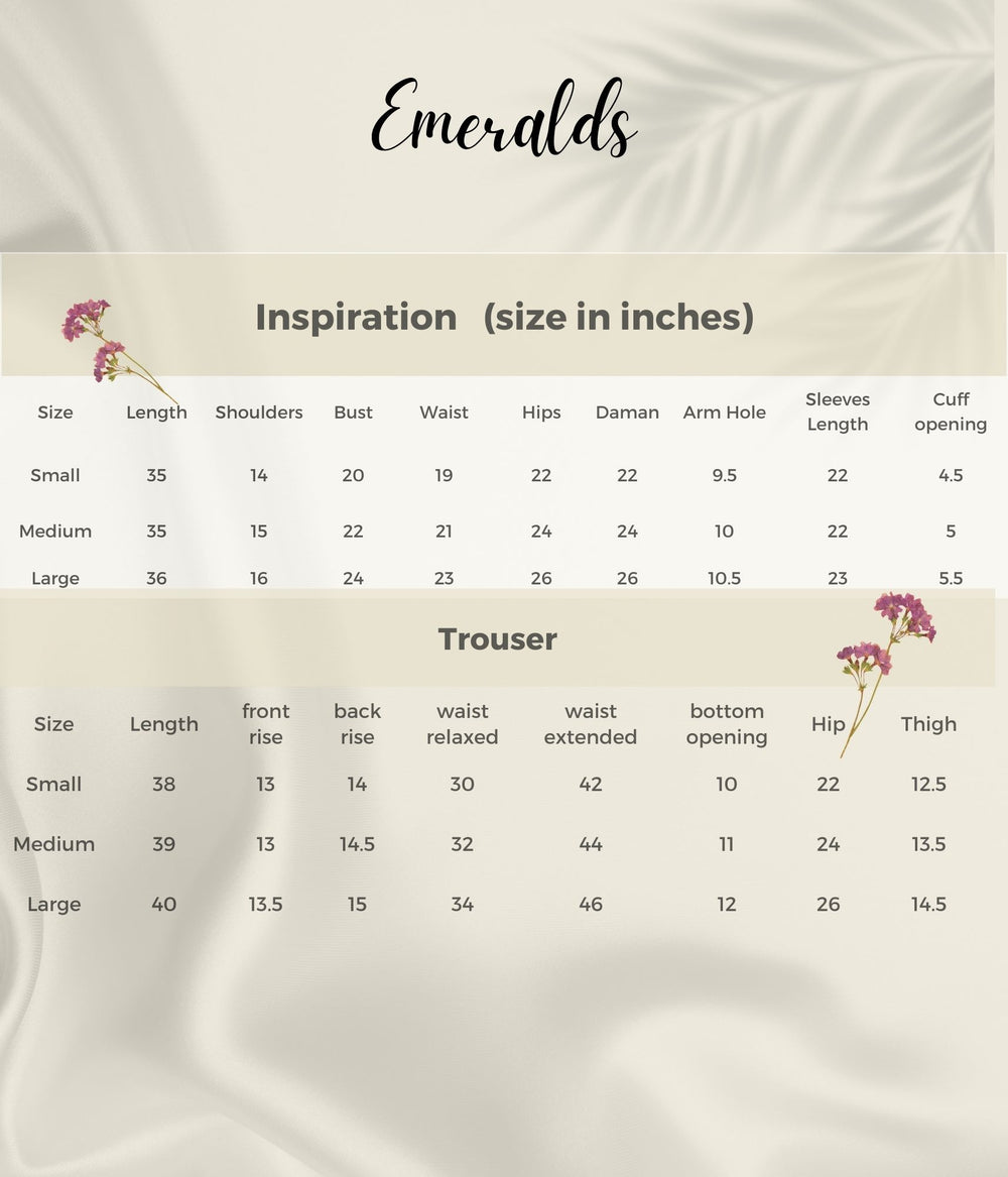 Inspiration Size Guide