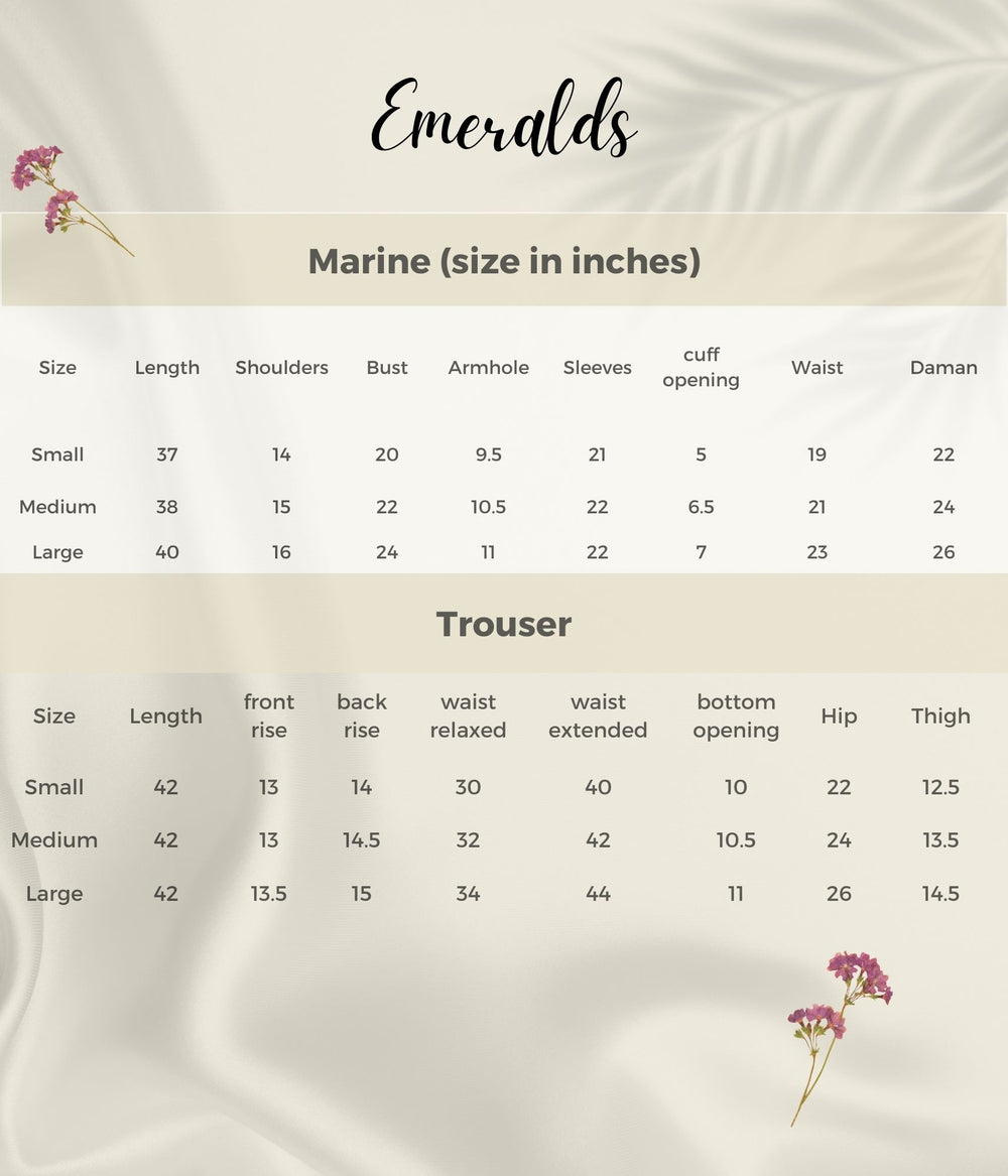Marine Size Guide