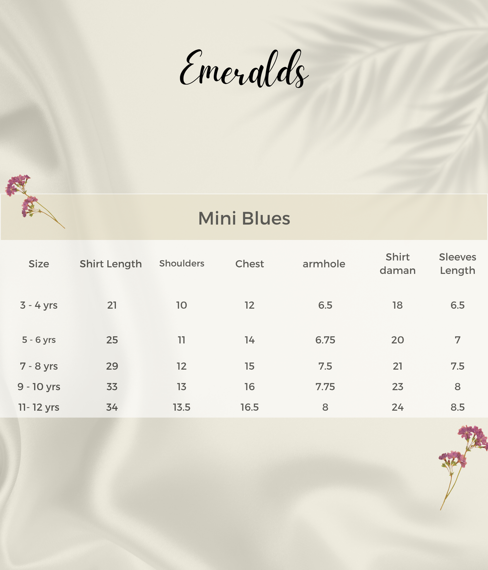 Mini Blues Size Guide