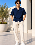 Neon Navy Cuban Collar